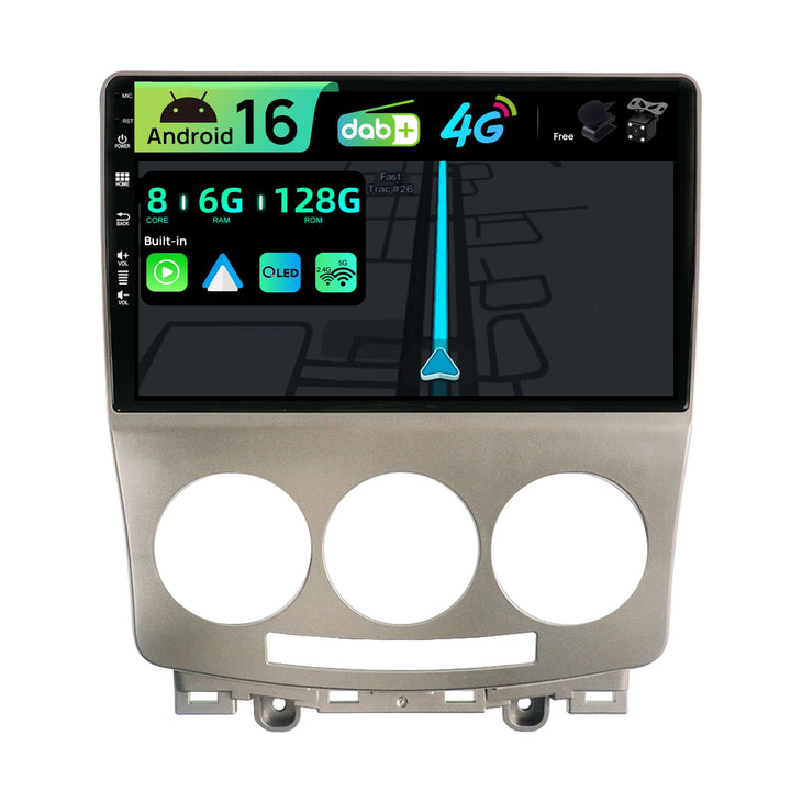 [Eingebaut 4G DAB] - 6G+128G - Android 16 Autoradio für Mazda 5 (2005-2010) - Kabellos Carplay/Andro