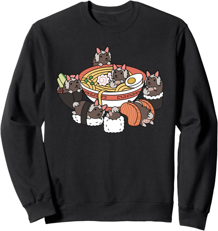 Ramen Sushi Chinesische Schopfhund Hund Sweatshirt