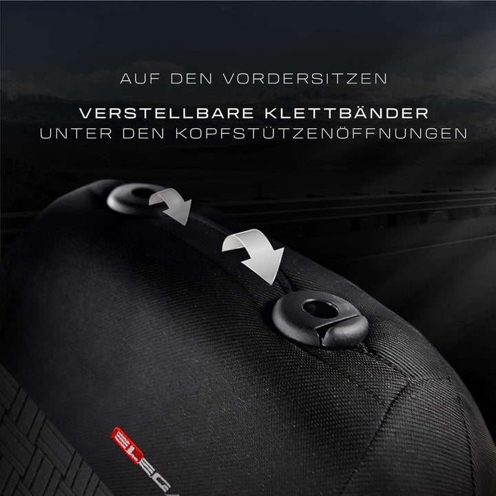 MOTOS Universal-Sitzbezüge Auto für Hyundai i10 Autositzbezüge mit aktivem Airbag-System, dreilagige
