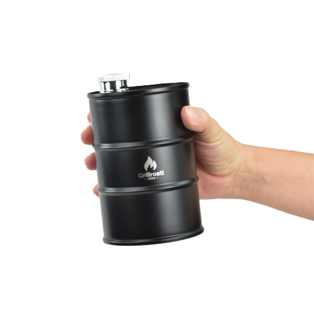 Grillrost.com Das Original Mini Feuertonne - Ölfass - wahlweise als Ölfass oder Flachmann nutzbar 75