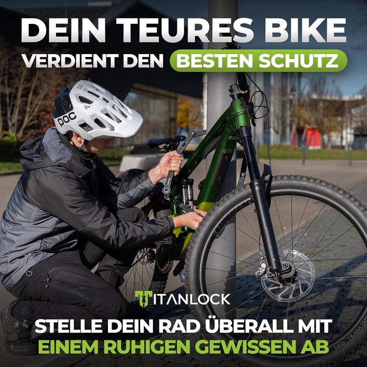TITANLOCK Fahrradschloss Faltschloss 120 cm Diebstahlsicher [Individueller Pin] Zahlenschloss Schnel