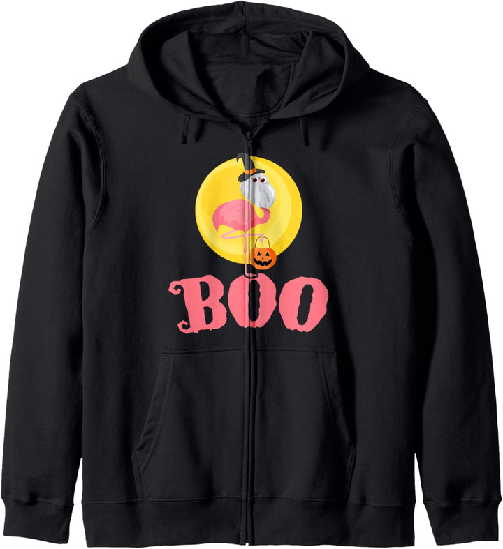 Flamingo Boo Ghost - Lustige Flockers Halloween Kapuzenjacke
