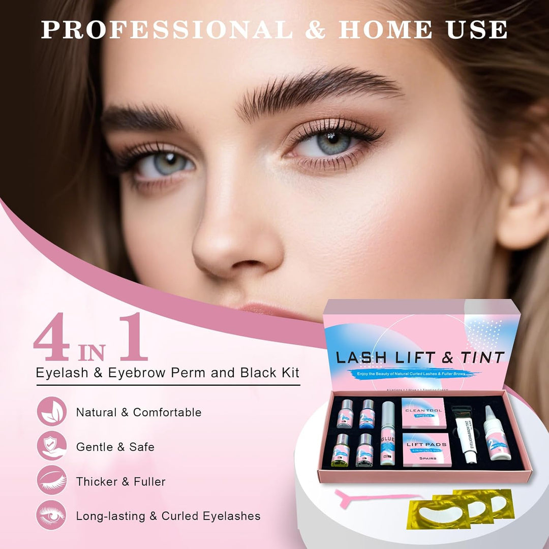 Wimpernlifting Set mit Schwarz, 2025 Lash lifting set mit Schwarz Professionell, Natürliche &amp; Dicker
