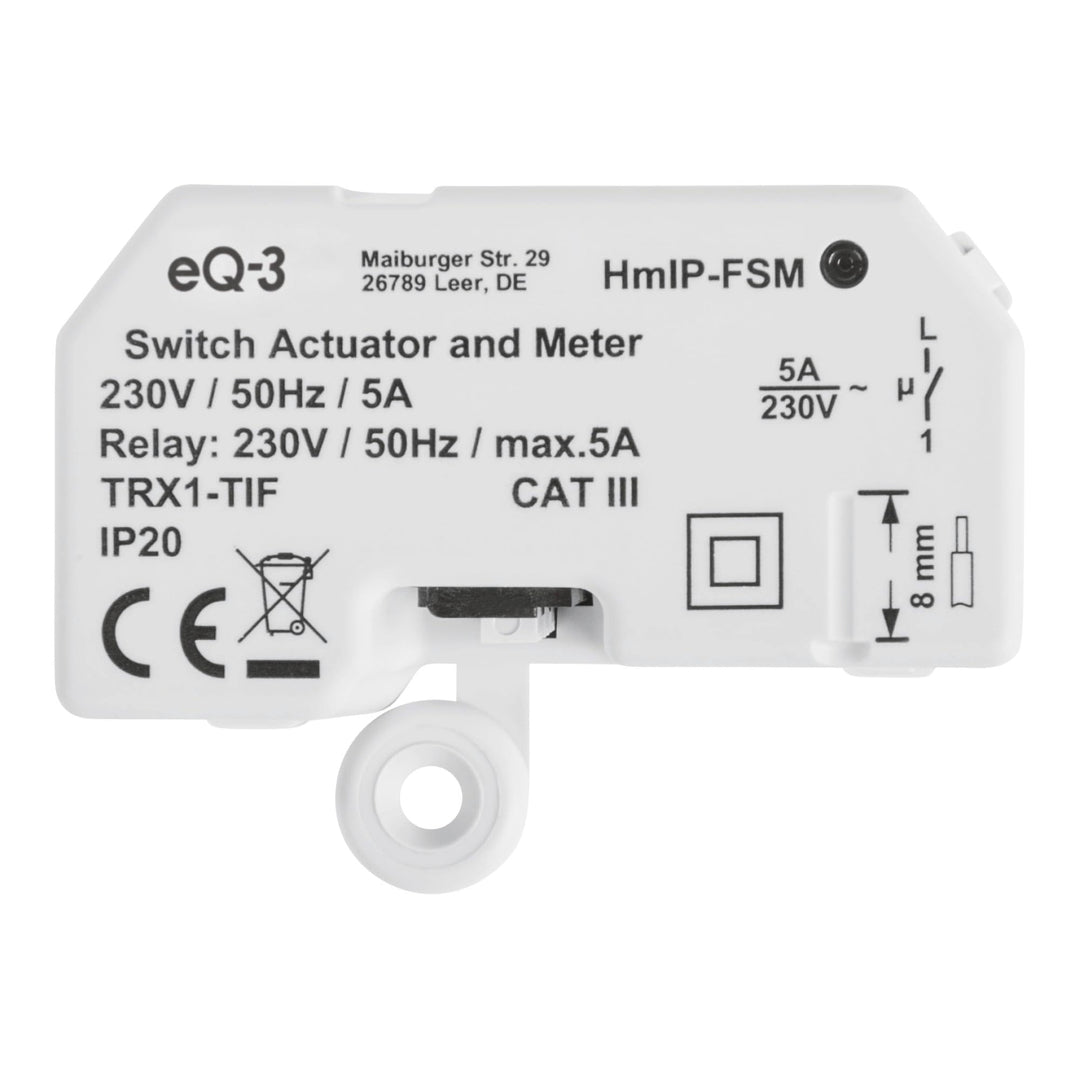 Homematic IP Schalt-Mess-Aktor-Unterputz Schalt-Mess-Aktor (5 A), Schalt-Mess-Aktor (5 A)