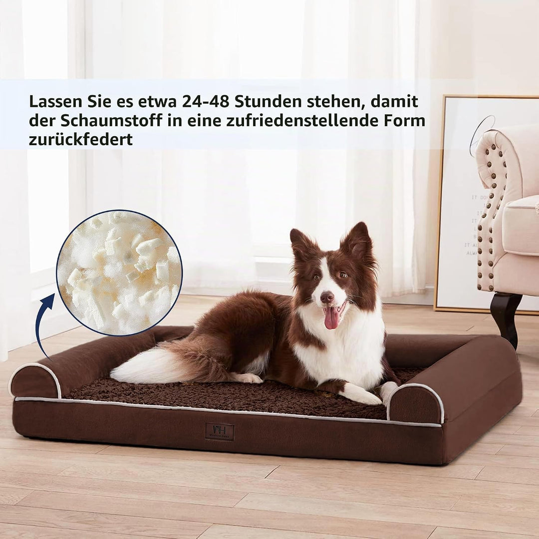 WESTERN HOME Orthopädisches Hundebett mittelgrosse Hunde hundesofa Hundecouch Hunde Bettchen mit Hoh