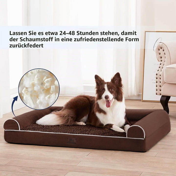 WESTERN HOME Orthopädisches Hundebett mittelgrosse Hunde hundesofa Hundecouch Hunde Bettchen mit Hoh