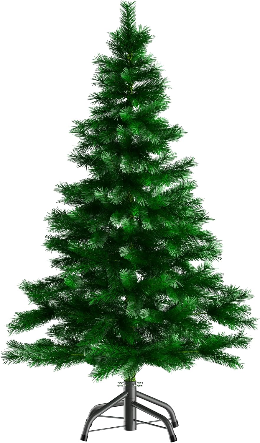 CASARIA® Weihnachtsbaum künstlich 140cm Mix PVC Spritzguss PE mit Ständer 470 Spitzen wie echt Schne