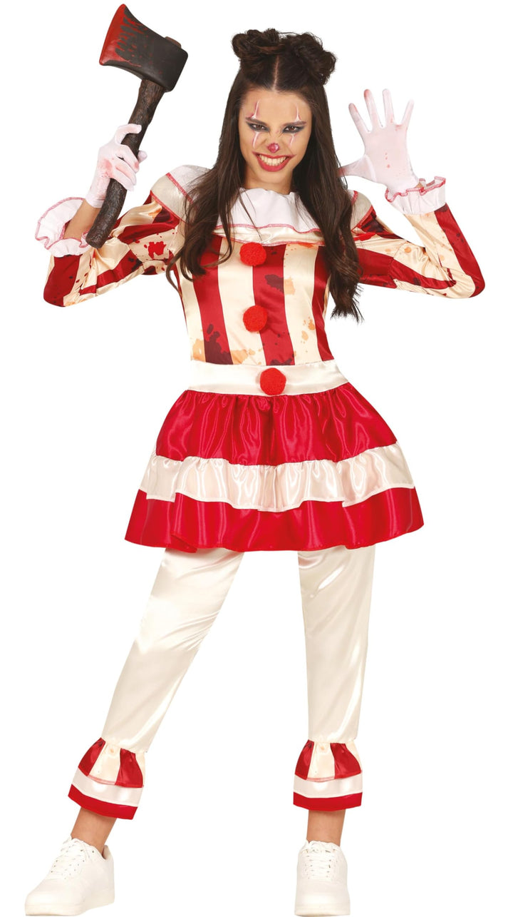 FIESTAS GUIRCA Clown Harlekin Kostüm für Damen 38-40, 38-40