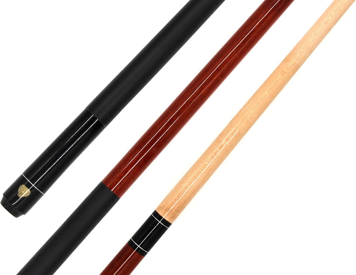 Billard Queue Set Komplettset Cobra Braun, 148cm Queue mit Köcher, Handschuh und Kreide