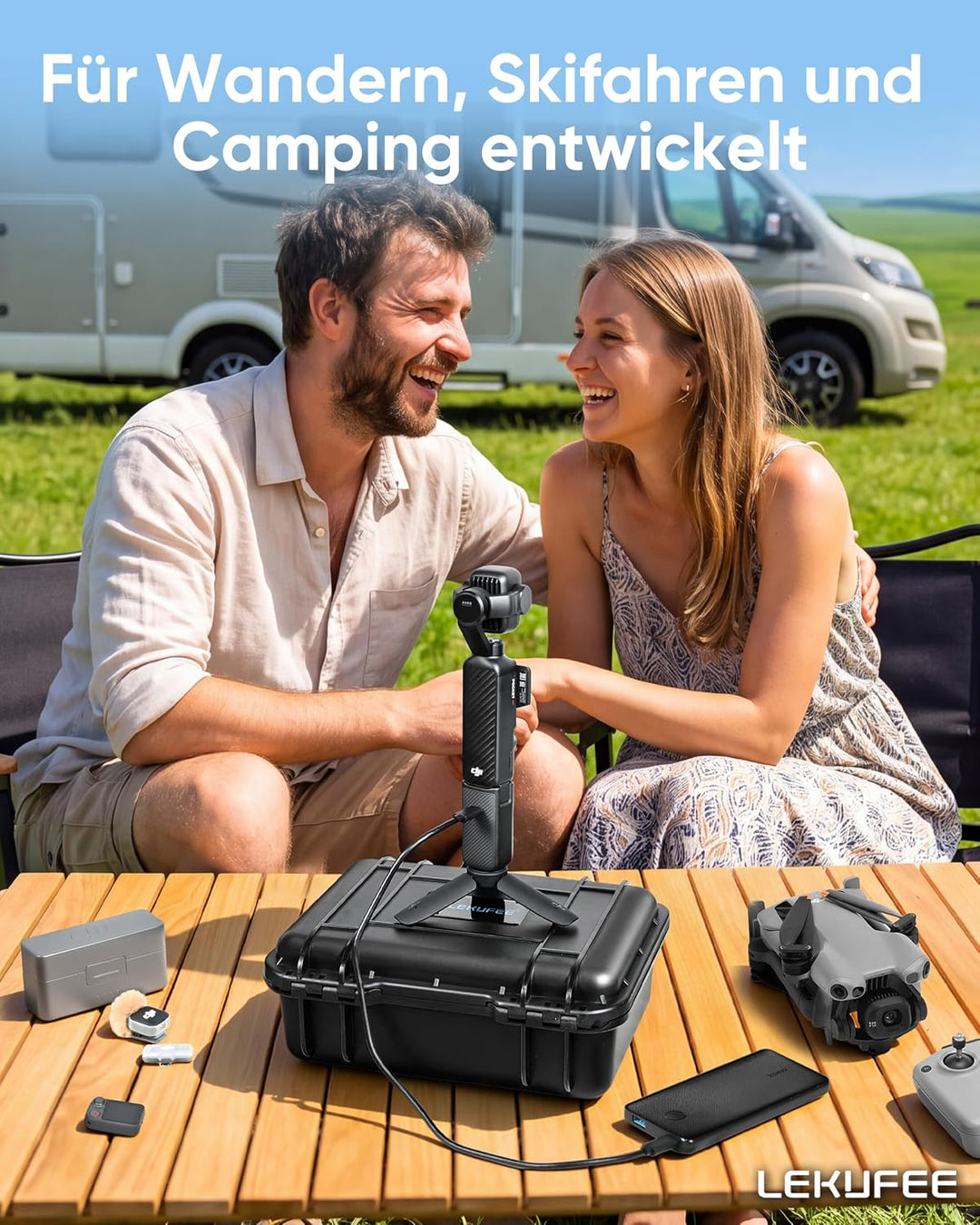 LEKUFEE Wasserdichter Hartschalenkoffer für DJI Osmo Pocket 4P / Pocket 4