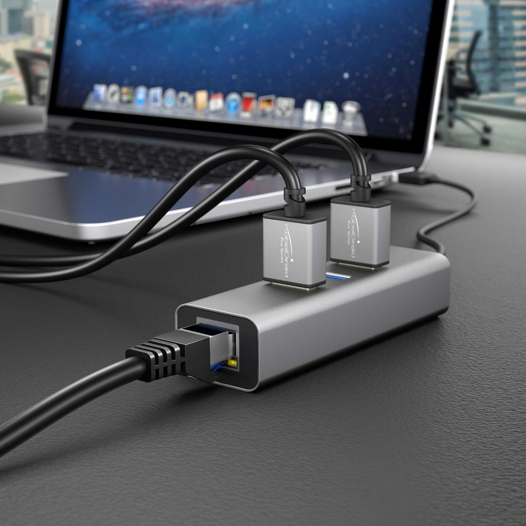 KabelDirekt – 5X 15m – Netzwerk, Ethernet, LAN &amp; Patch Kabel (überträgt maximale Glasfaser Geschwind