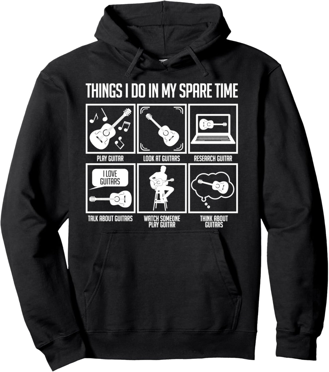 Things I Do In My Spare Time Gitarrenspieler Geschenk Pullover Hoodie