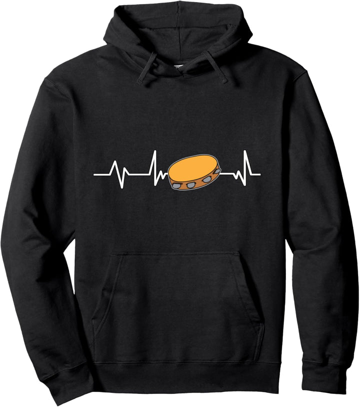 Tamburin Herzschlag Geschenk Tamburin Pullover Hoodie