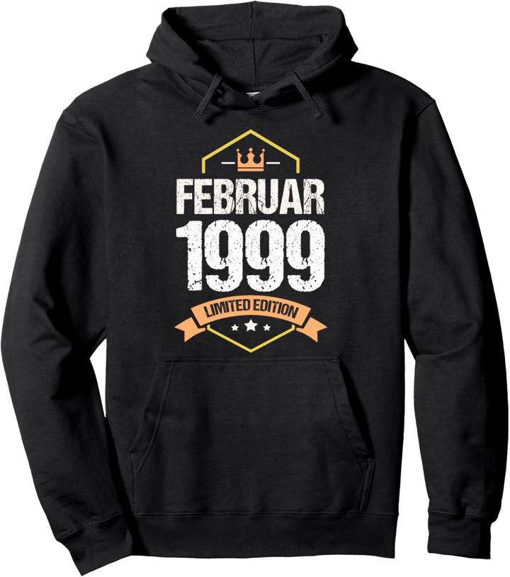 22.Geburtstag Mann Februar 1999 Geschenk Pullover Hoodie