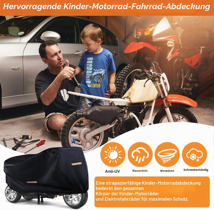 Kinder Autoabdeckung,Grosse Autospielzeugabdeckung,Robuste 420D Universal Autoabdeckung für Kinder E
