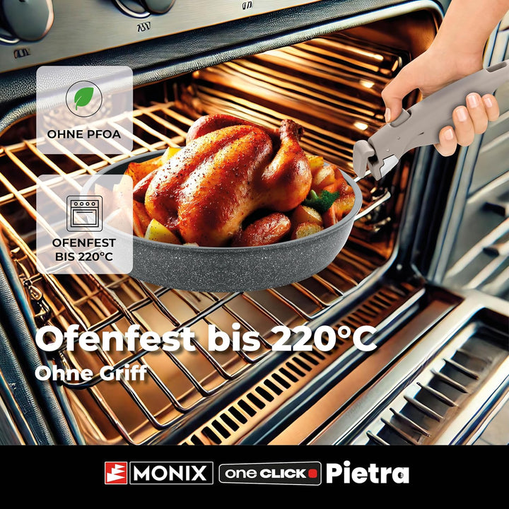 MONIX One Click Pietra | Kochgeschirrset, Geschmiedetes Aluminium