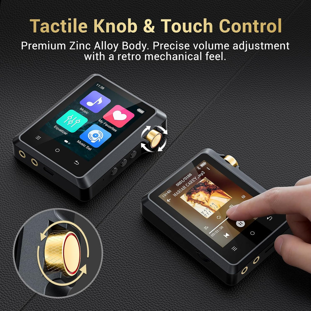 Hi-Res MP3 Player mit Bluetooth 5.3, 2,8 Zoll HiFi Musikplayer P40 64GB, P40 64GB