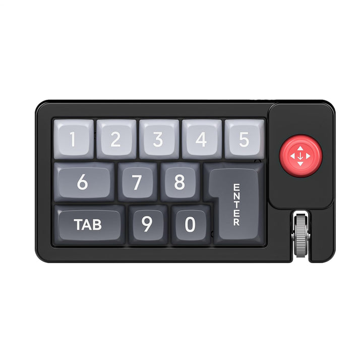 Programmierer Tastatur Ergonomischer Einhand-Ziffernblock, Als Separater Schwarz, Schwarz