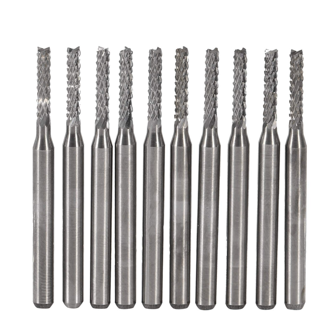 10 stücke Schaftfräser Hartmetallfräser Set Gravur Bits Carving Bohrer SMT/CNC/PCB Cutter 2mm