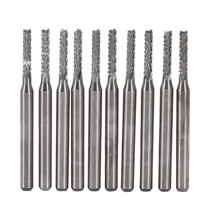 10 stücke Schaftfräser Hartmetallfräser Set Gravur Bits Carving Bohrer SMT/CNC/PCB Cutter 2mm