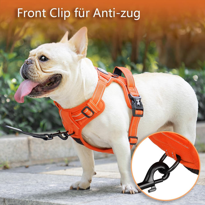 PoyPet Keine Pull Hundegeschirr, Reflektierendes Hundegeschirr für Hunde ohne Choke, Verstellbare, w