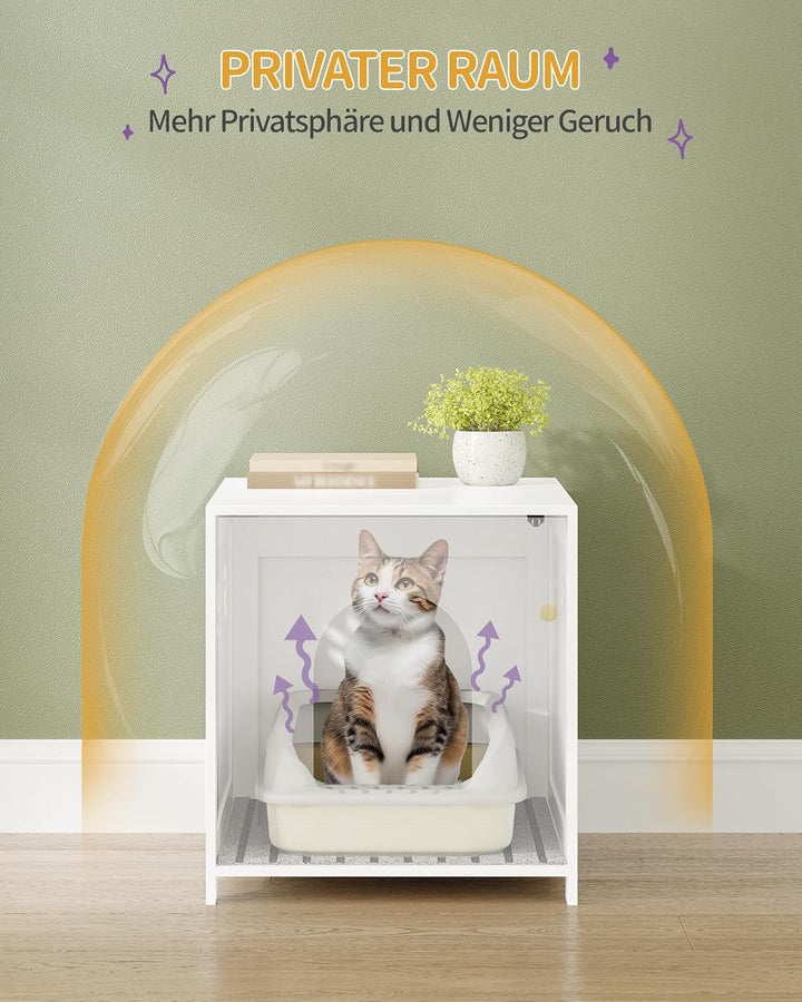 Hzuaneri Katzenschrank, Versteckte Katzentoilette Möbel, Lagerung Schrank Bank, Hölzerne Katze Wasch