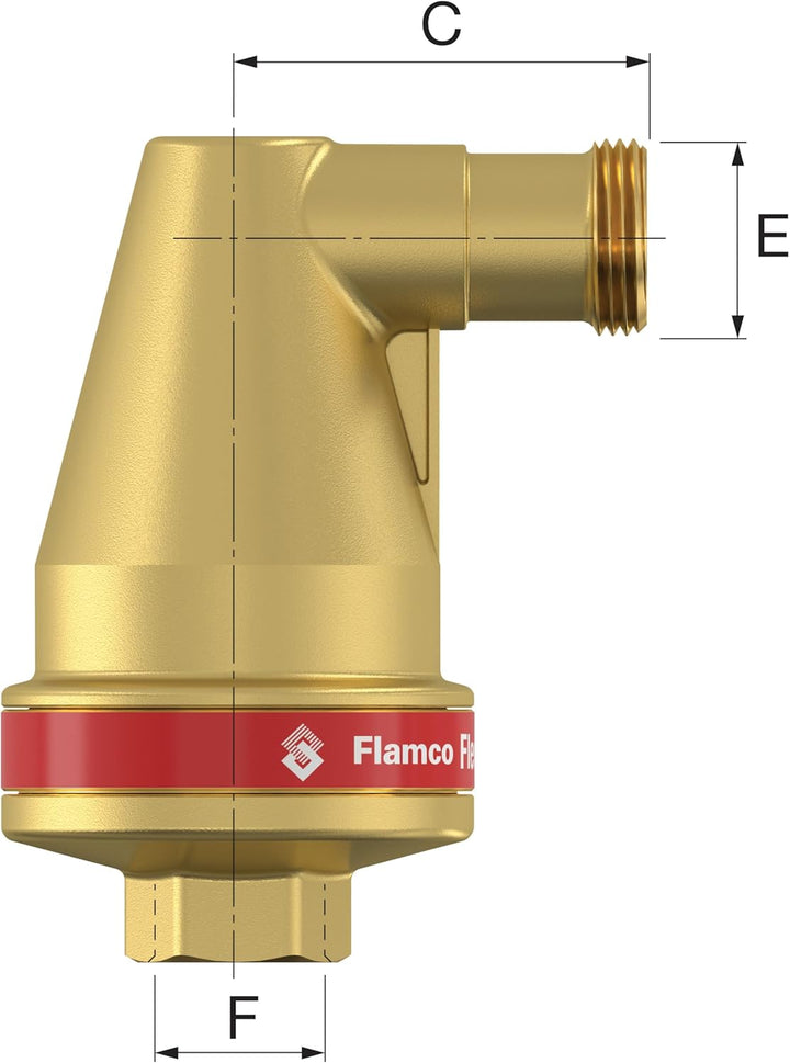 Flamco Flexvent Pro Luftabscheider Schwimmerentlüfter für Heiz-und Kühlanlagen Rp1/2" - 28519