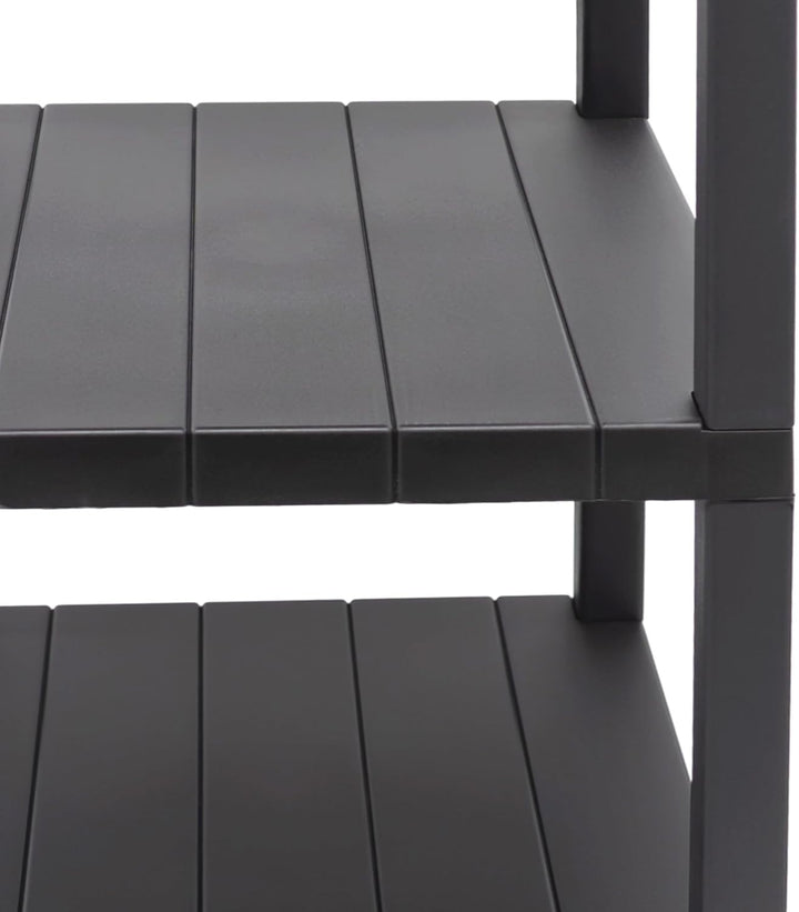 Kunststoff Beistelltisch Regal gross in anthrazit - 72 x 33 cm rechteckig / 3 Ebenen Anthrazit, rech