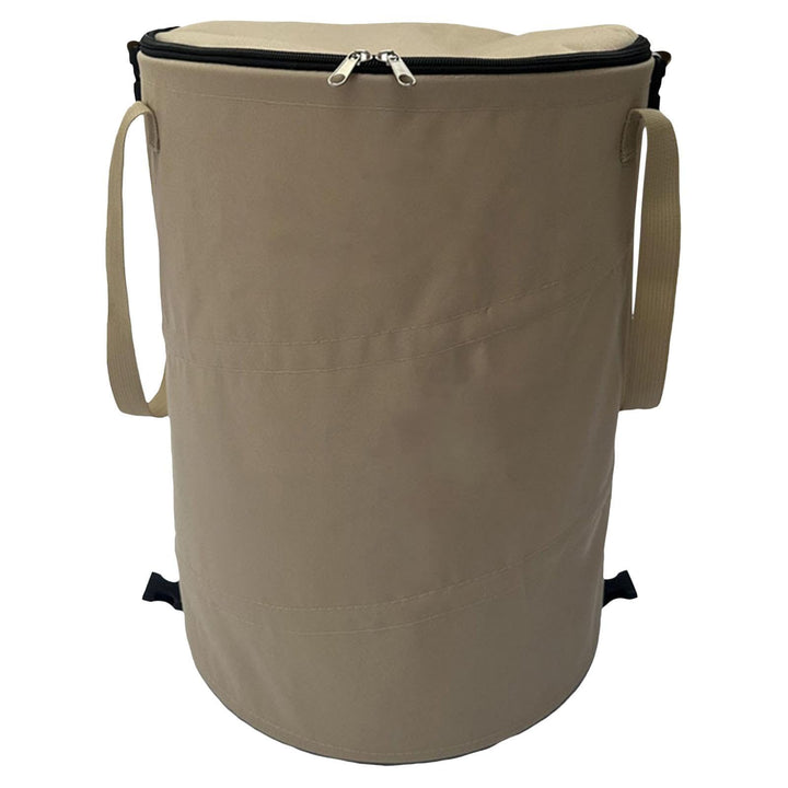 Generisch Beige 34x40 cm 37l Müllsackständer Faltbarer Camping Mülleimer Mit Verschliessbarem Deckel