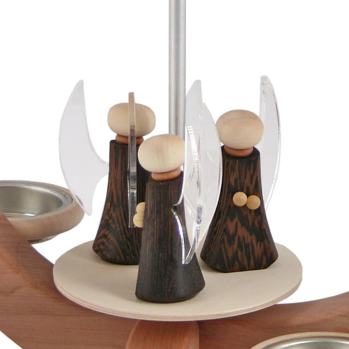 Seiffener Volkskunst - Pyramide C-Form mit Engeln, 30 cm, 1-stöckige Pyramide