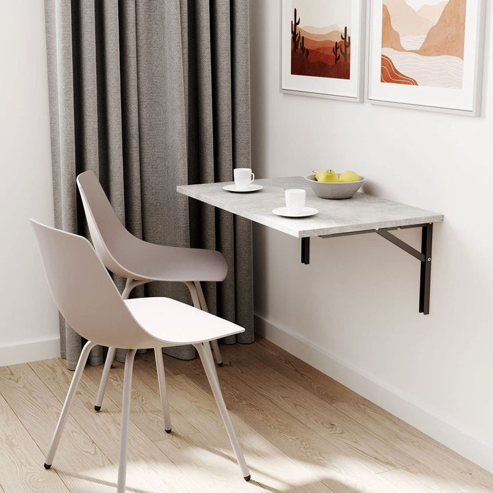 mikon 60x50 | Wandklapptisch Klapptisch Wandtisch Küchentisch Schreibtisch Kindertisch | Beton 60x50