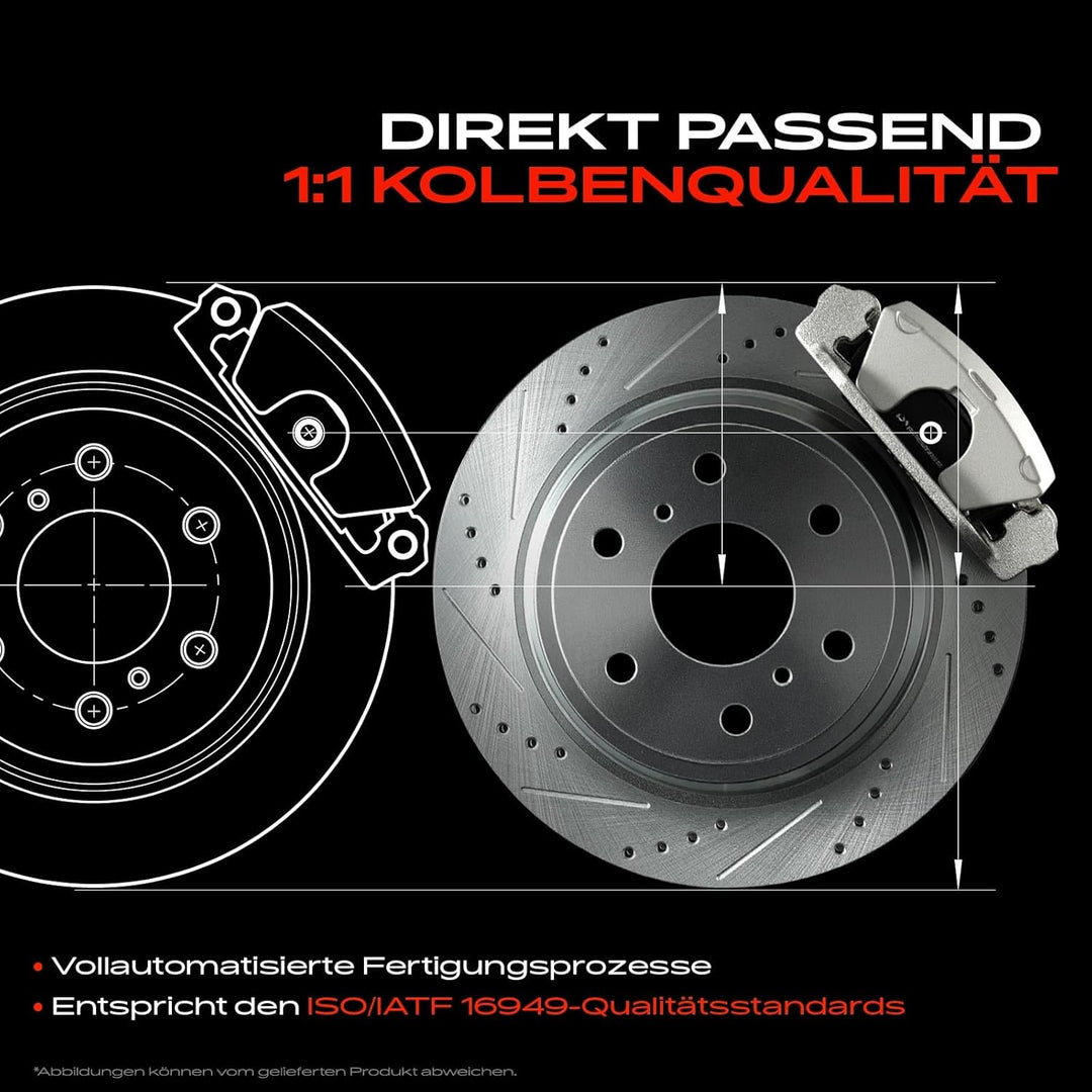 Frankberg Bremssattel Bremszange Vorne Rechts Kompatibel mit E-Klasse W211 1.8L-3.5L 2002-2008 E-Kla