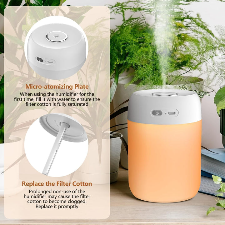 Luftbefeuchter schlafzimmer 500ML humidifier Beige clair, Beige clair
