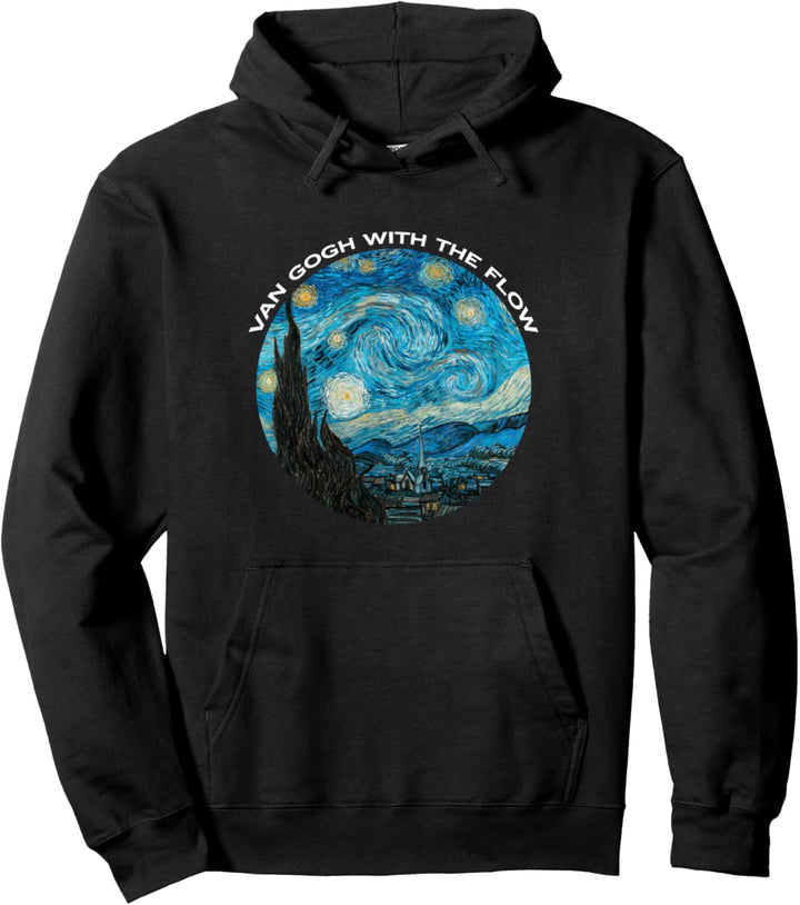 Starry Night by Vincent Van Gogh | Van Gogh With The Flow Pullover Hoodie