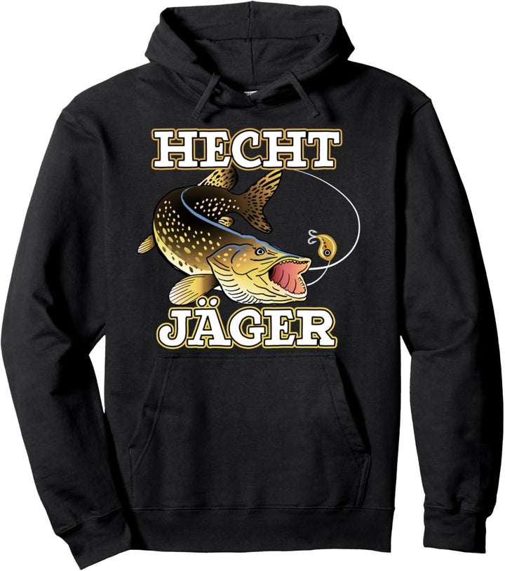 Hecht Jäger Angler Fischer Design Hecht Motiv Pullover Hoodie