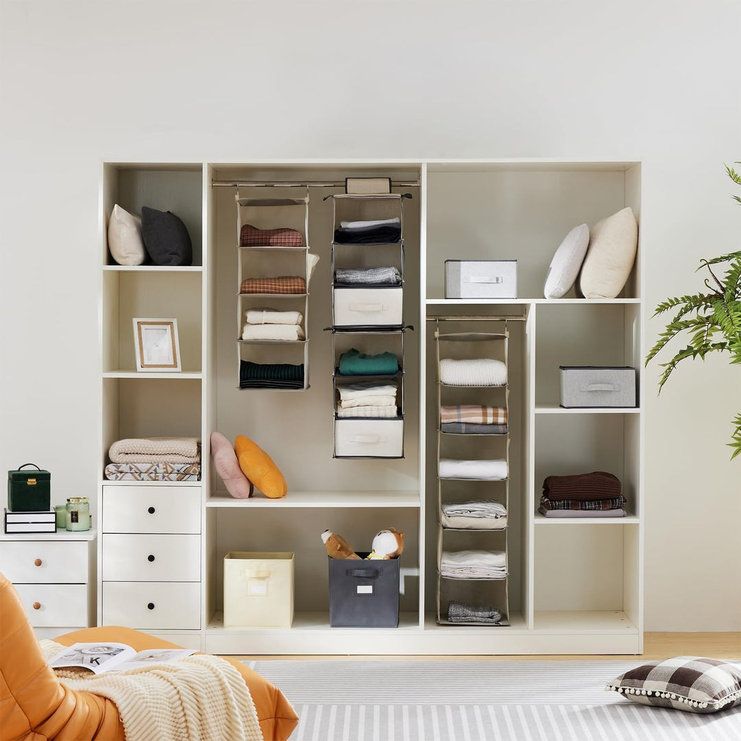 YOUDENOVA Hängeregal Stabiler Kleiderschrank Organizer Hängeaufbewahrung Schrankorganizer Hängeorgan
