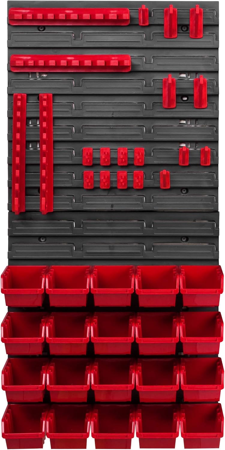20 Stapelboxen Werkzeughalter Wandregal Werkstattregal Werkzeugwand 39x78cm Werkzeughalter Lagersyst