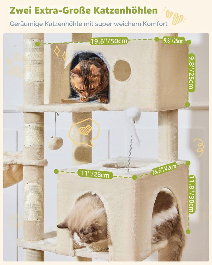 Taoqimiao 193CM Kratzbaum Gross XXL, Katzenbaum Katzenbaum Grosse Katzen Stabil Katzenkratzbaum mit