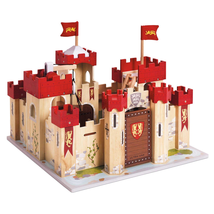 Le Toy Van – Pädagogisches Castles Collection Rollenspiel „Löwenherz“ aus Holz | Ritterburg Spielset