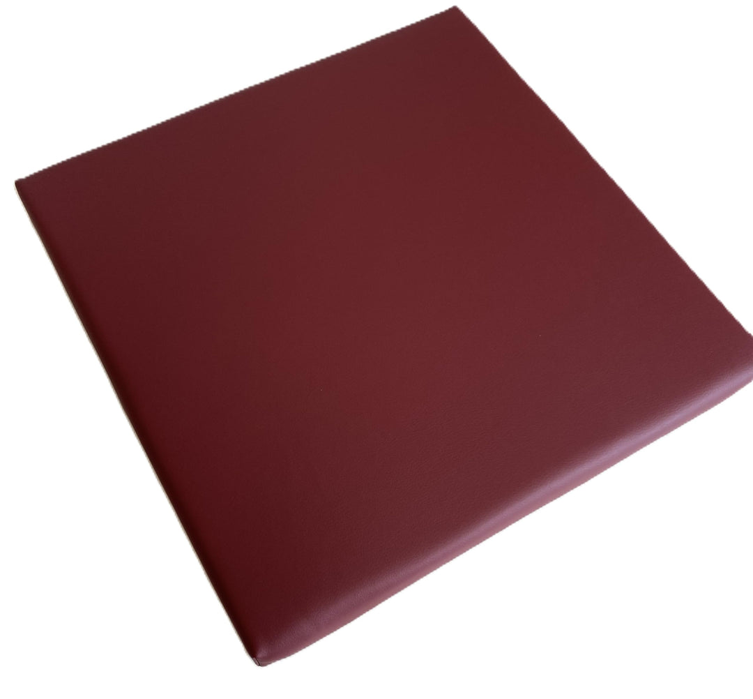 Pflegeleichtes Sitzkissen Stuhlkissen Bankkissen 40x40cm Kunstlederbezug in Gastroqualität (dunkelro