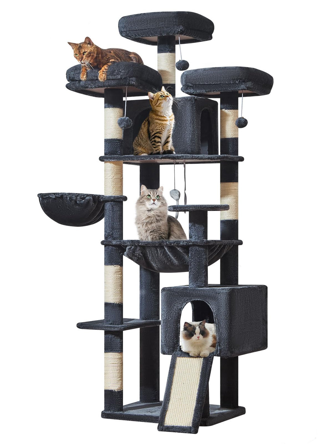 Taoqimiao 193CM Kratzbaum Gross XXL, Katzenbaum Katzenbaum Grosse Katzen Stabil Katzenkratzbaum mit