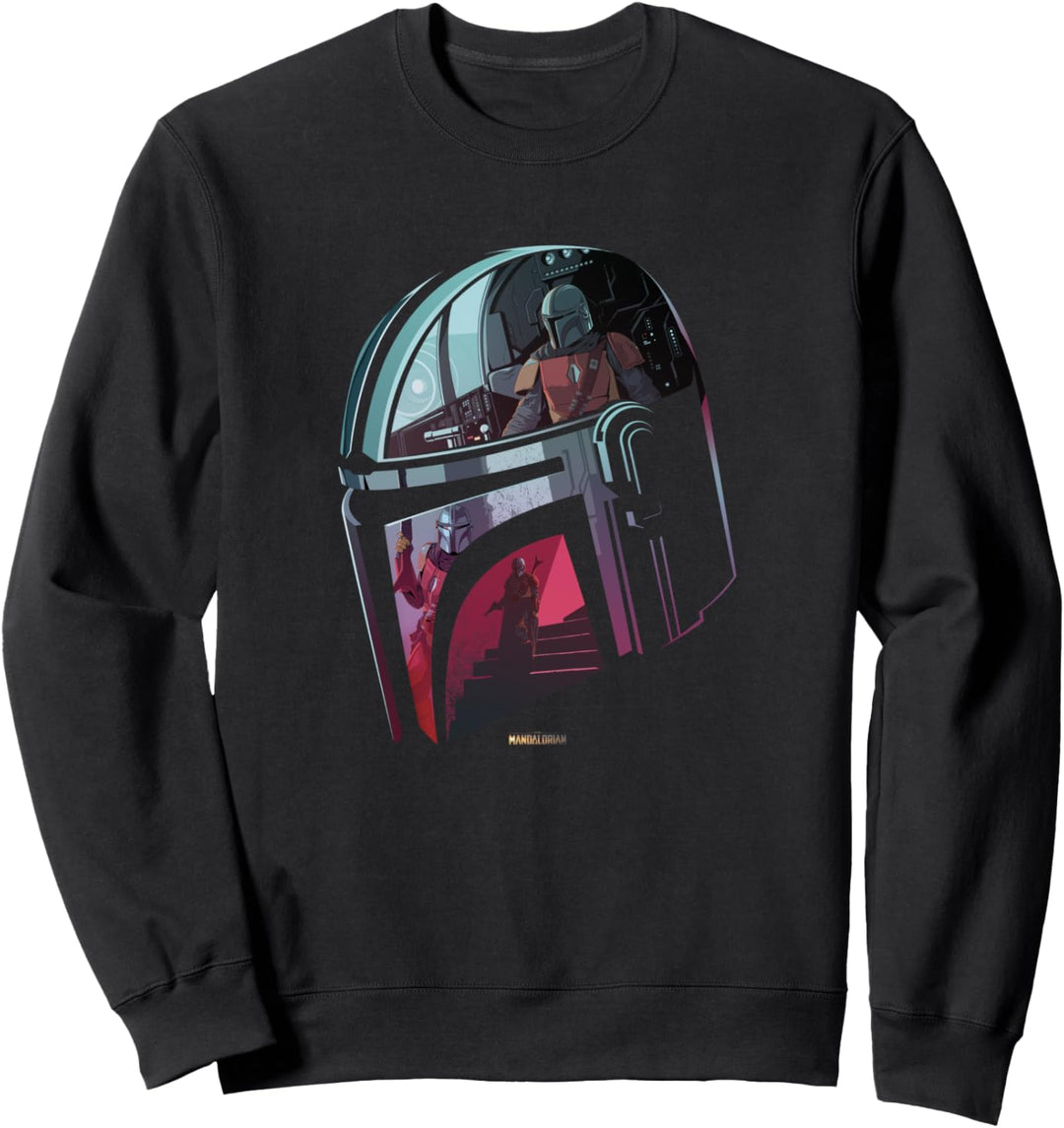 Star Wars The Mandalorian Helmet Reflection Sweatshirt