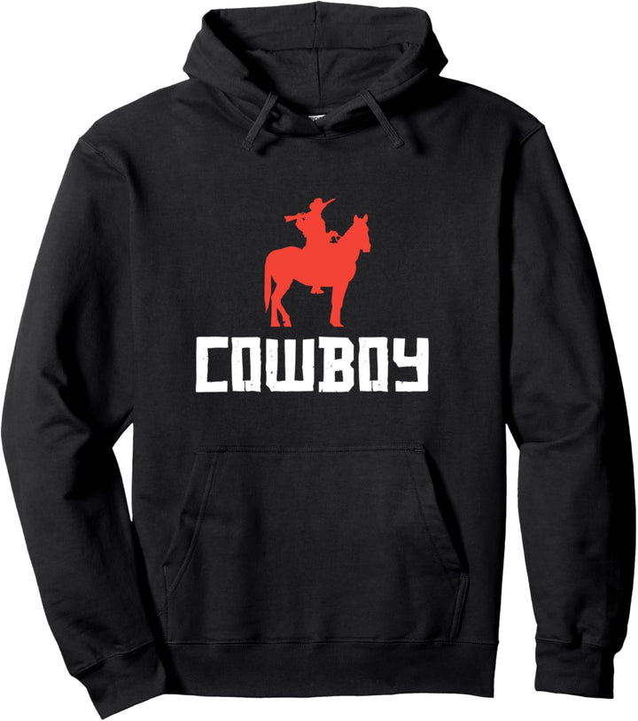 Red Horse &amp; Cowboy Adventure. Gamer Pullover Hoodie