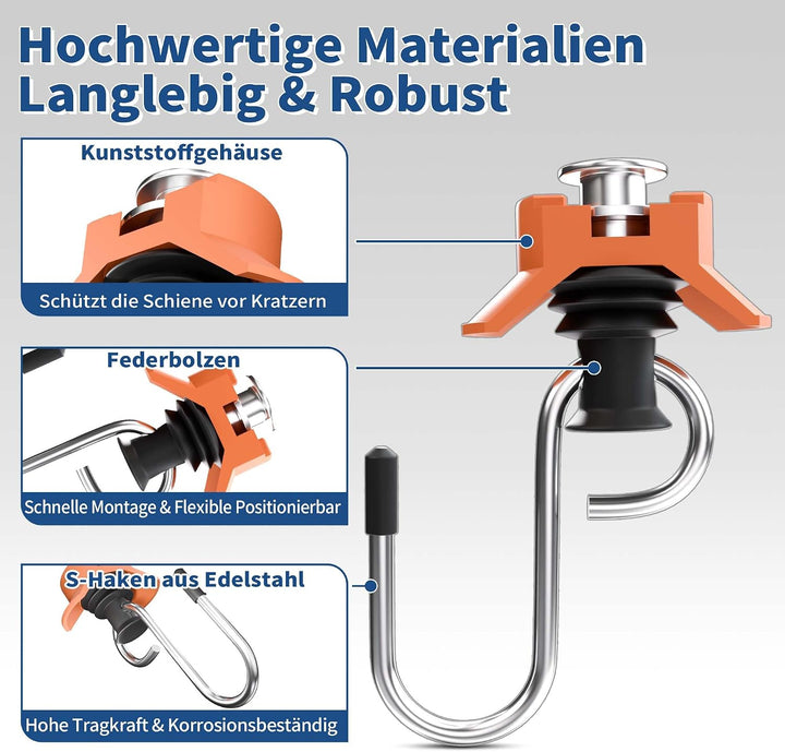 Airlineschiene Fitting, 6 Stück, bis 50kg,zum Aufhängen &amp; Befestigen