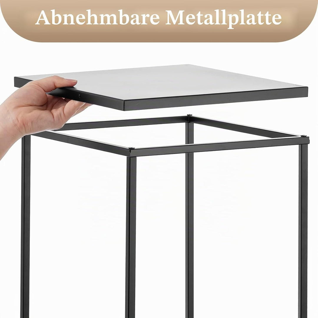 Sziqiqi 60cm Schwarz Vase mit Platte Hochzeit Mittelstücke für Tischdekoration – 2 Stück Hoch Vase G