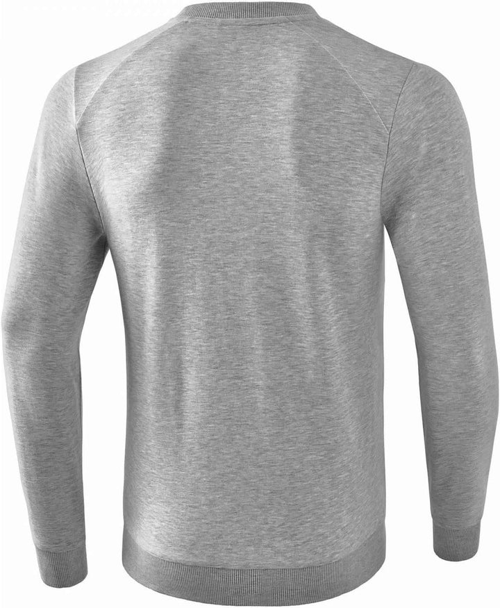 Erima Herren Essential Sweatshirt S Hellgrau Melange/Schwarz, S Hellgrau Melange/Schwarz