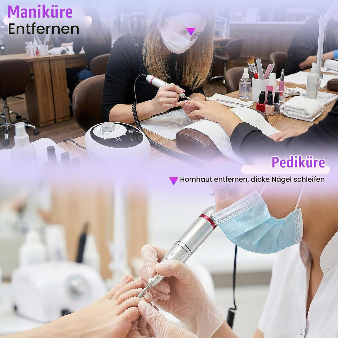 Nagelfräser, Nagelfeile Elektrisch für Gelnägel, 45,000RPM Professionelle Elektrisch Nagelfräser, Ul