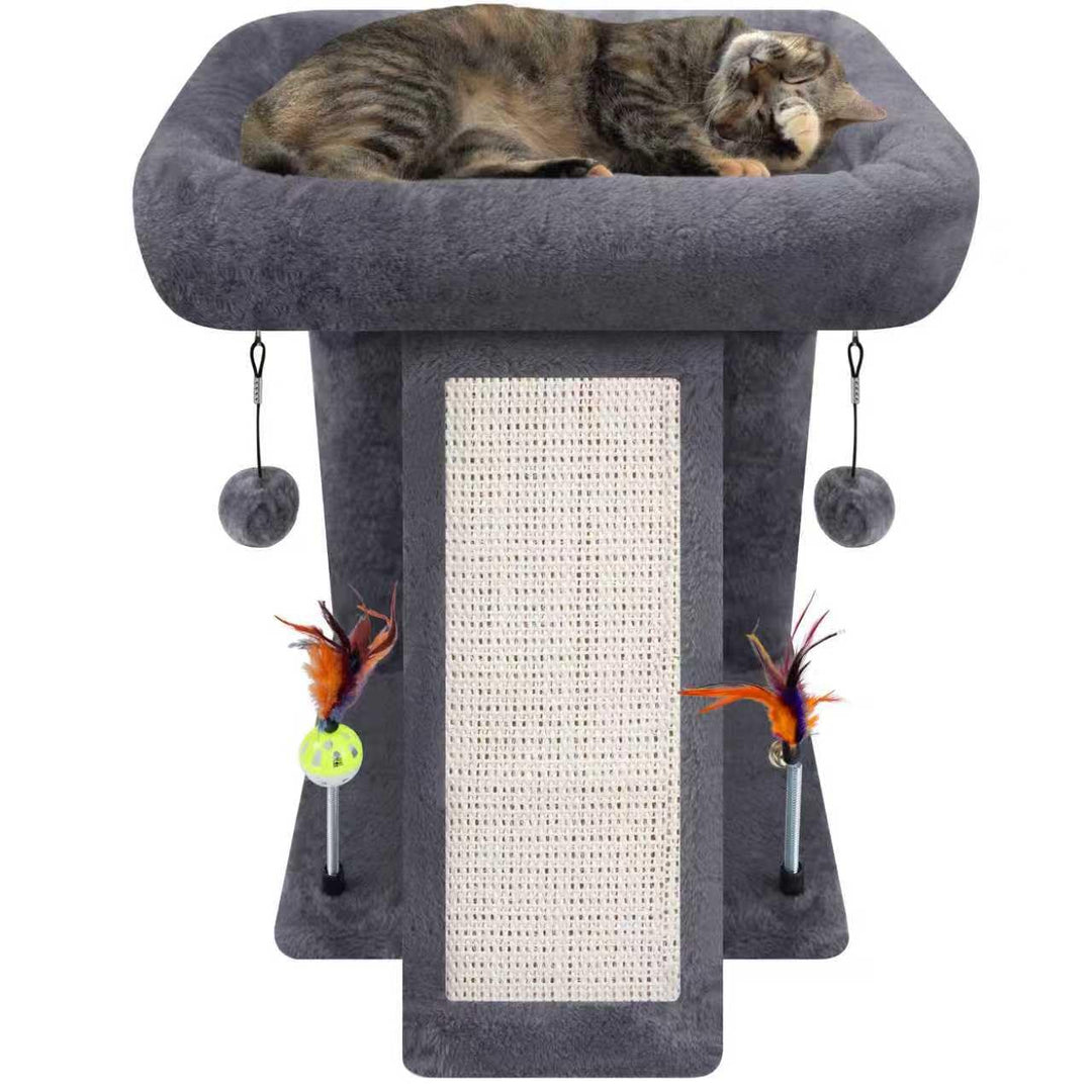 TWDEPART Kratzbaum mit Kratzbaum für Indoor-Katzen, Aktivitätszentrum, Kletterbaum, Katzenmöbel mit