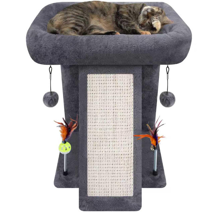 TWDEPART Kratzbaum mit Kratzbaum für Indoor-Katzen, Aktivitätszentrum, Kletterbaum, Katzenmöbel mit