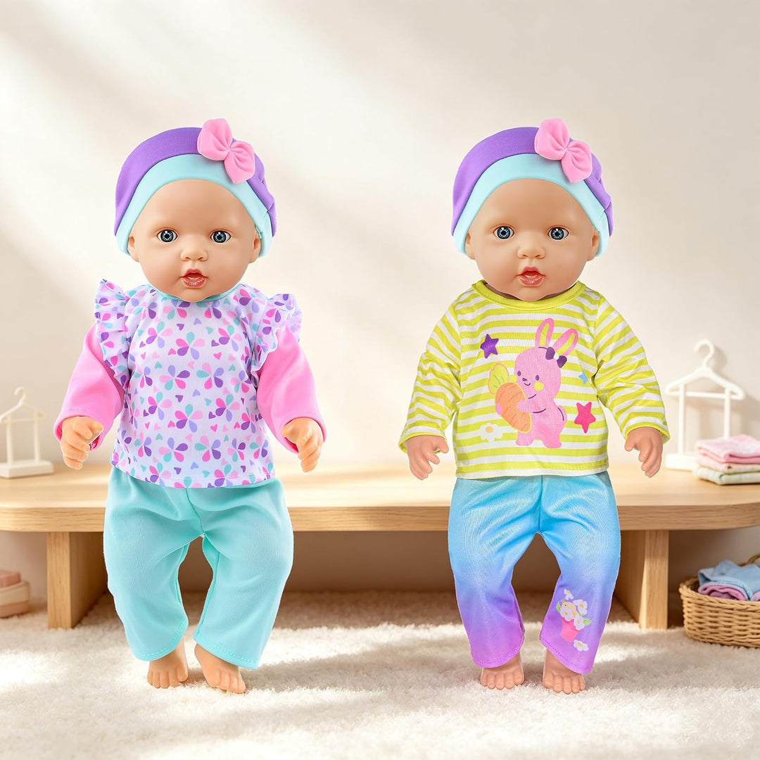 10er-Pack Baby-Puppenkleidung für 43cm / 17 Zoll Neugeborene Babypuppen, Fashion Doll Kleidungsset m